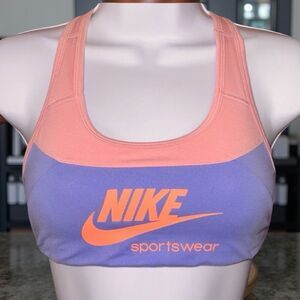 Nike Girls Sport Top Blue/Pink Racerback Pullover Dri-Fit Logo Size Medium